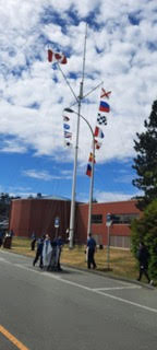 Venture Mast with signal flags